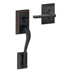 Schlage FE285 ADD/LATxADD Addison Lower Handleset with Latitude Lever and Addison Decorative Rosette