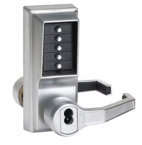 Dormakaba Simplex LL1021M Left Hand Mechanical Push Button Lever Lock with Key Override Medeco Prep