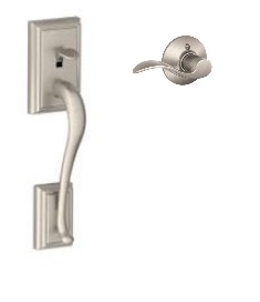 Schlage FE285 ADD/ACC Addison Lower Handleset with Accent Lever for Left Handed Doors