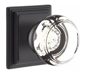 Emtek Georgetown Crystal 8561 SD Single Dummy Knob with Wilshire Rosette