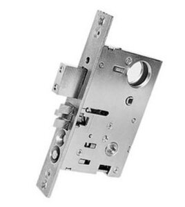 Baldwin 6321.L1 Mortise Lock Left Hand Emergency Egress Entrance 2-1/2 Inch Backset for Handleset x Knob with 1&quot; Faceplate