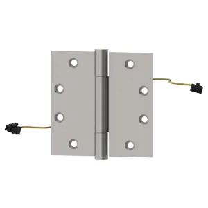 Hager AB700412 ETW4 4-1/2" x 4-1/2" Full Mortise Standard Weight Concealed Anti Friction Bearing Three Knuckle 4 Wire Electric Hinge * Not Returnable *