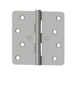 Hager RCBB17414 14 4" x 4" 1/4” Radius Full Mortise Residential Weight Ball Bearing Hinges (Sold as Pair) - * Not Returnable *