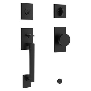 Baldwin SCLAJxCONCFR Reserve La Jolla Single Cylinder Handleset with Contemporary Knob and Contemporary 5 Inch Rosette