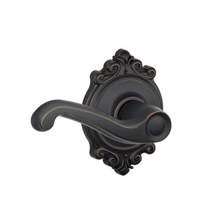 Schlage F10FLA/BRK Flair Passage Leverset with Brookshire Decorative Rosette