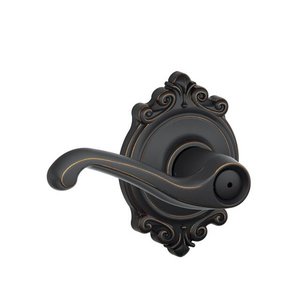 Schlage F40FLA/BRK Flair Privacy Leverset with Brookshire Decorative Rosette