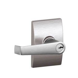 Schlage F51ELA/CEN Elan Keyed Entry Leverset with Century Decorative Rosette