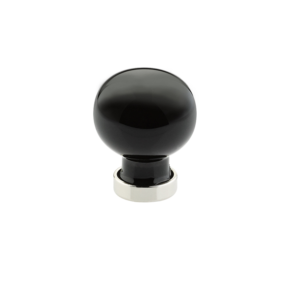 Emtek 86533us26 Black Crystal Bristol Cabinet Knob 1 Inch Diameter