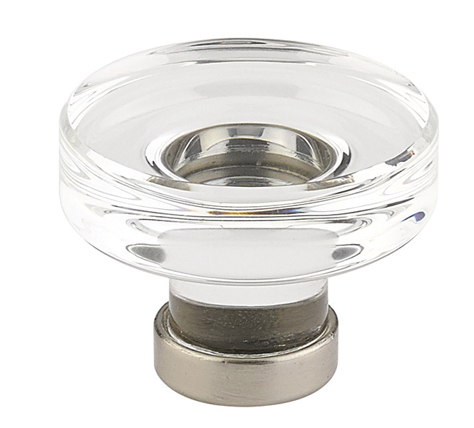 emtek 86570 crystal grayson cabinet knob 1-3/4 inch diameter